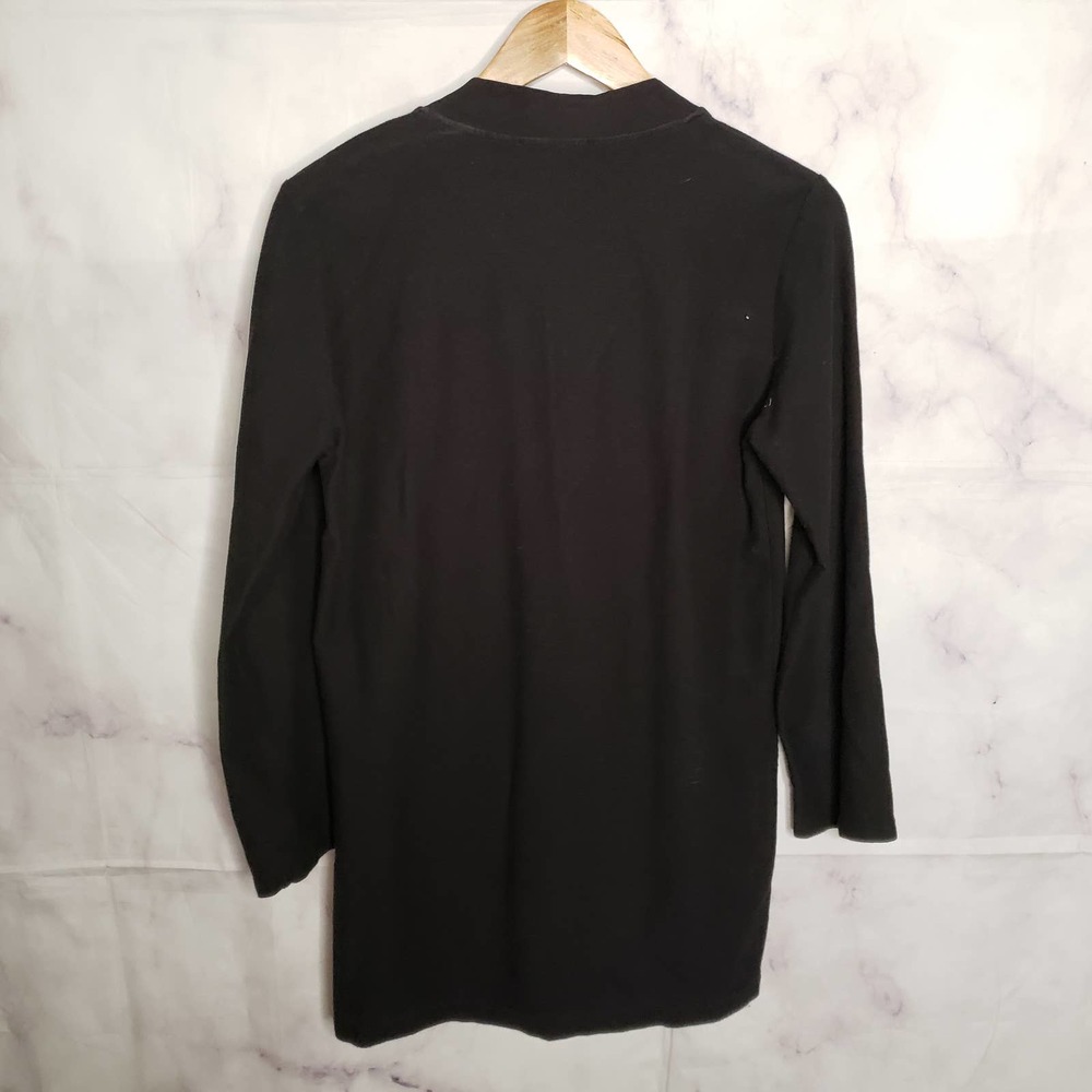 Zara Basic Black Button Down Cardigan Sweater S - image 6